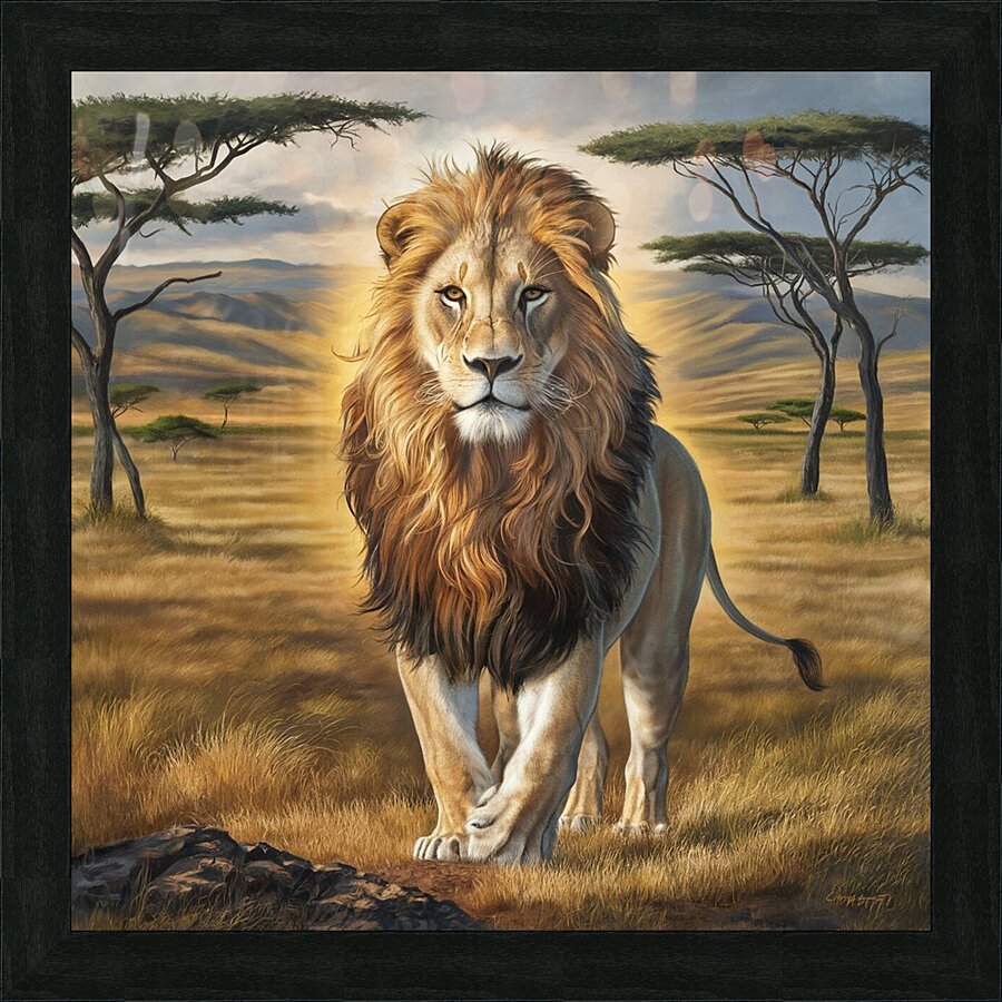 The greatness of the lion: a symbol of power and prestige Picture Frame print