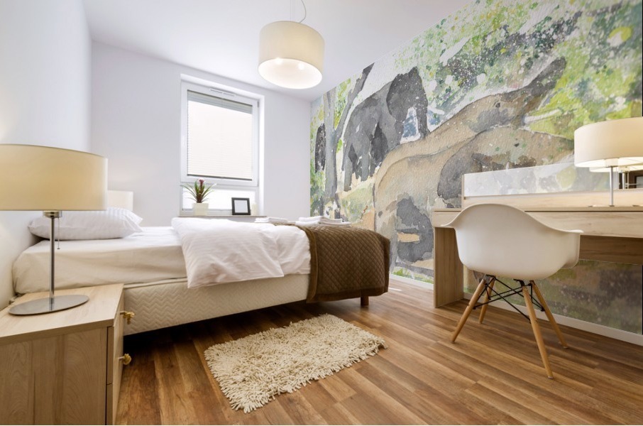 African Elephants 1 Mural print