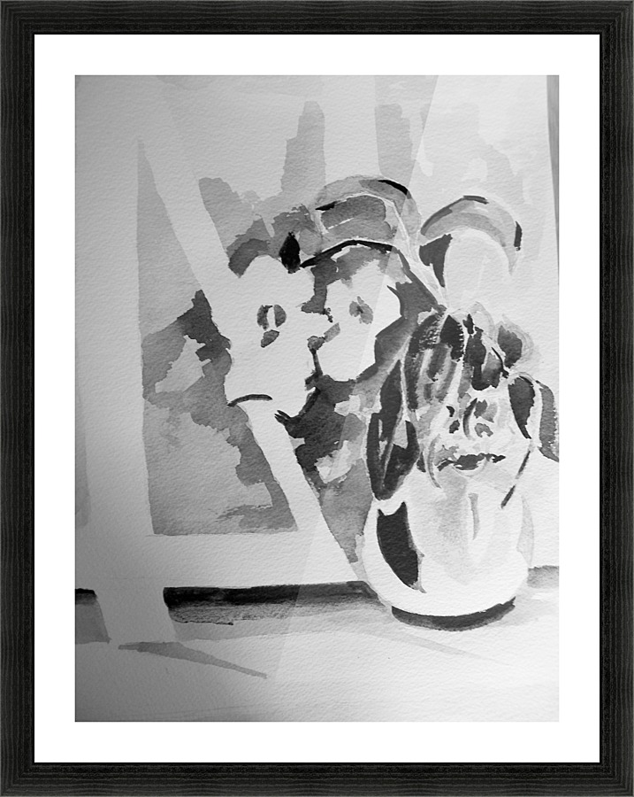 Window Orchid Picture Frame print