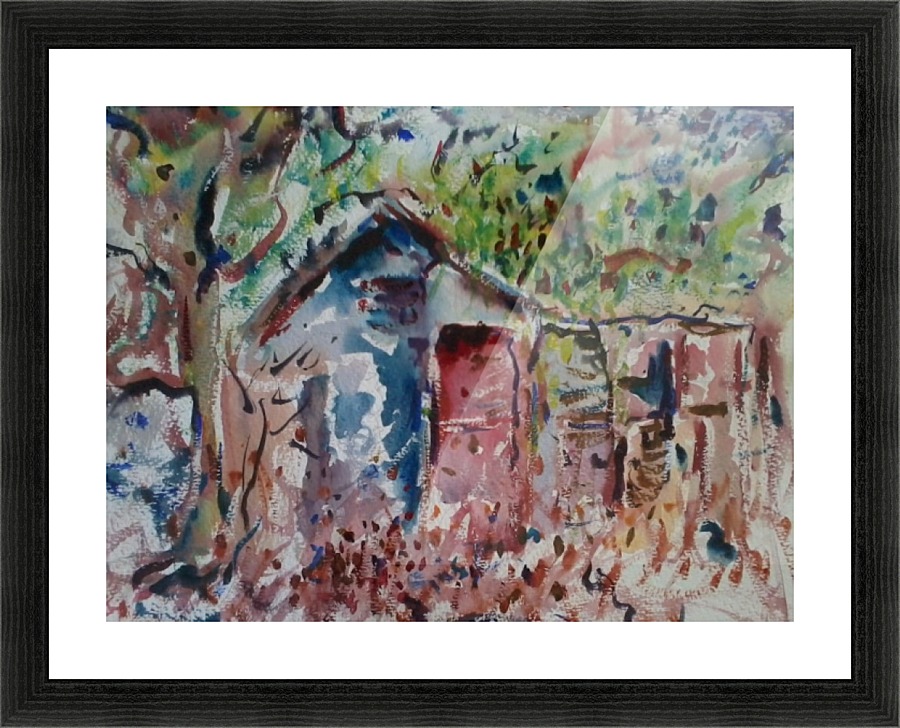 The Hut Picture Frame print