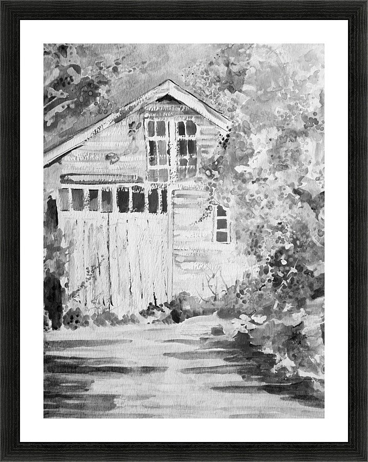 The Garage Picture Frame print