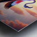 Flamant prenant son envol Metal print