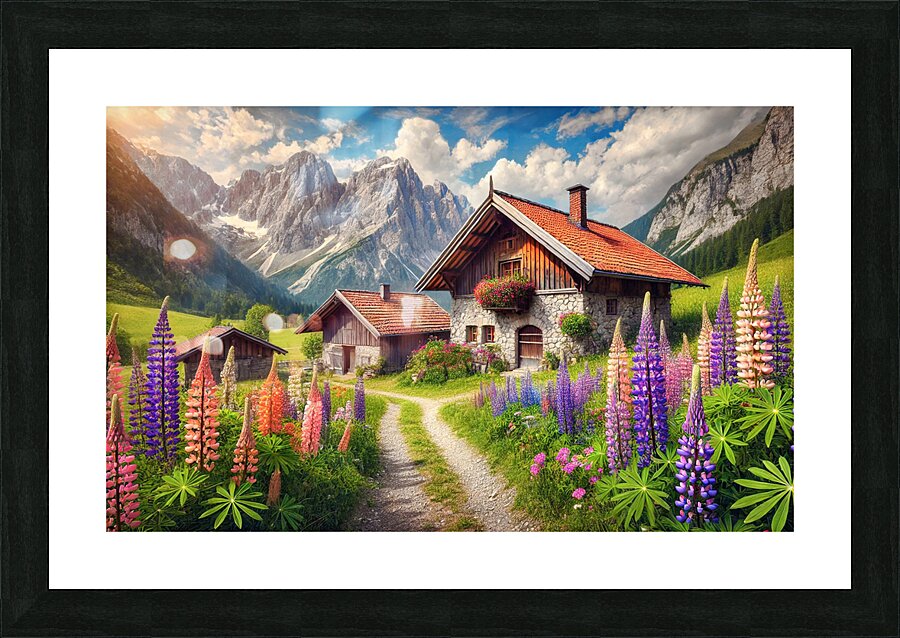 Chemin d alpage Picture Frame print