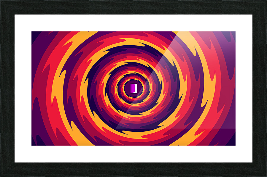 illustration door abstract concentric pattern Picture Frame print