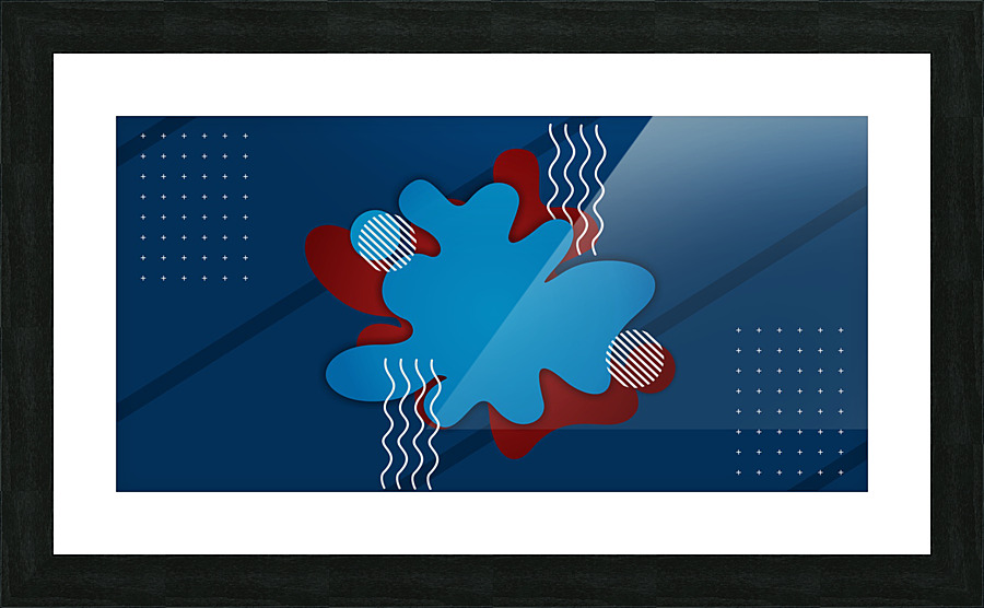 background abstract design blue Picture Frame print