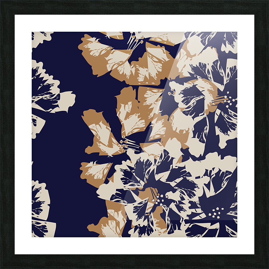abstract flowers background pattern Picture Frame print