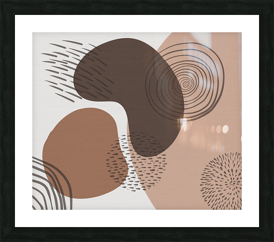 circles shape boho art drawing Picture Frame print