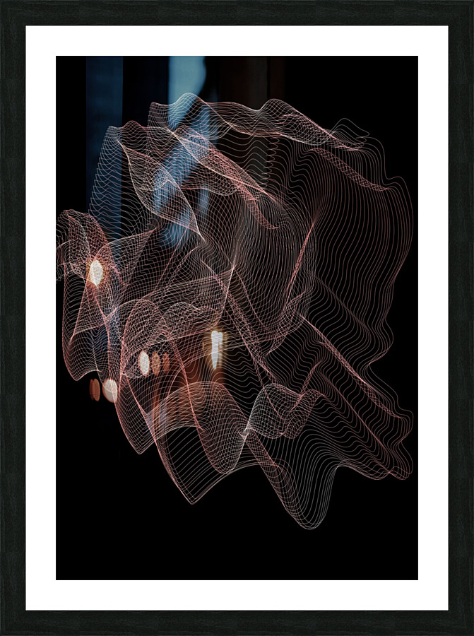 background design abstract 3d line Picture Frame print