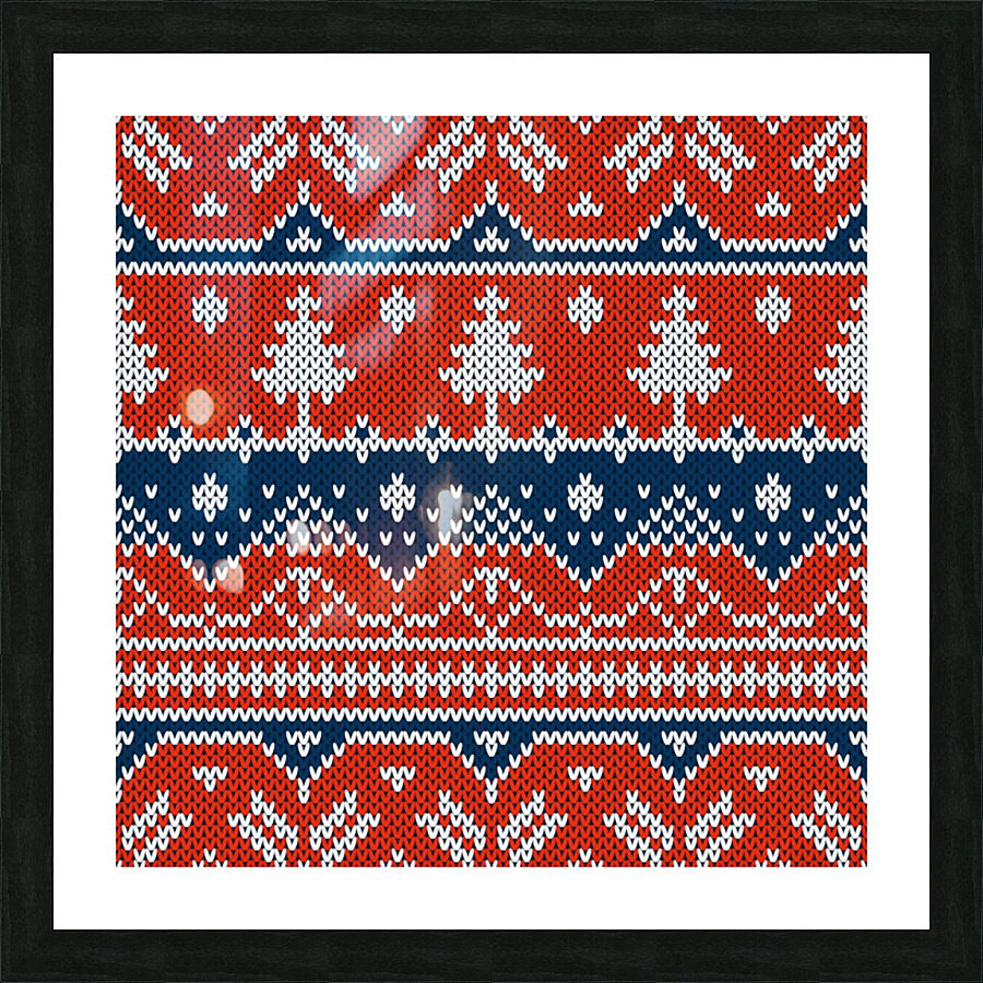 vector seamless ornament knitted texture Picture Frame print