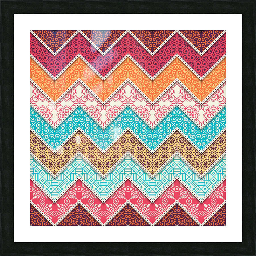 ethnic floral pattern Picture Frame print