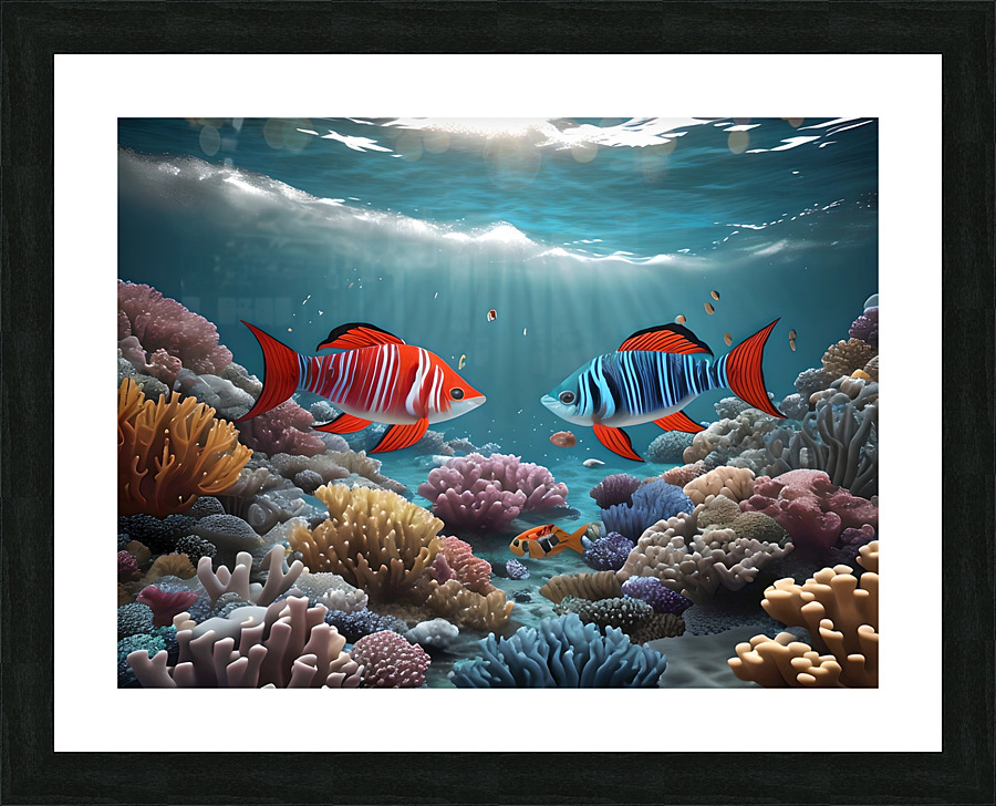 fish sea ocean Picture Frame print