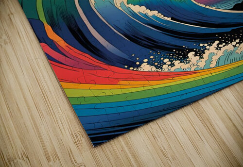waves rainbow sea Salmanaz puzzle