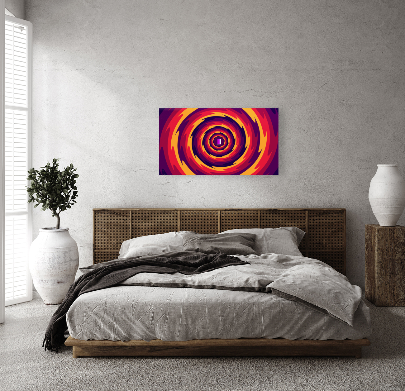 illustration door abstract concentric pattern Reproduction