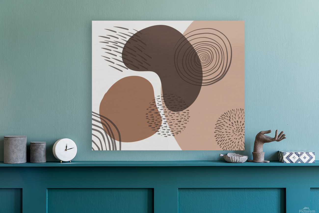circles shape boho art drawing Reproduction