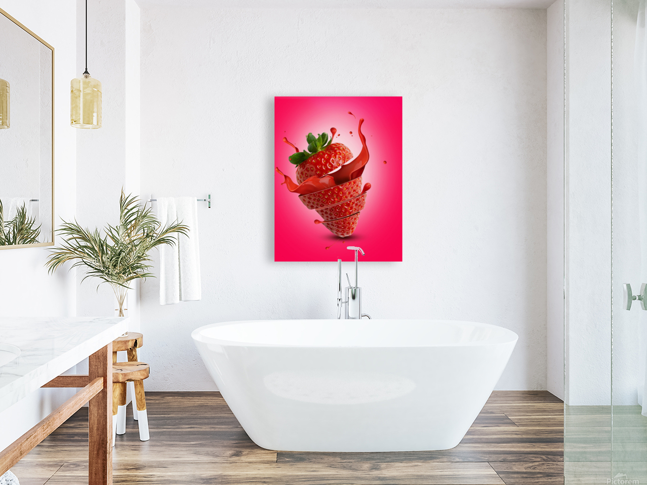 pink strawberry Reproduction