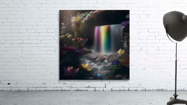 waterfall rainbow Wall Preview