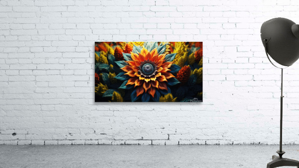 flower plant geometry Wall Preview