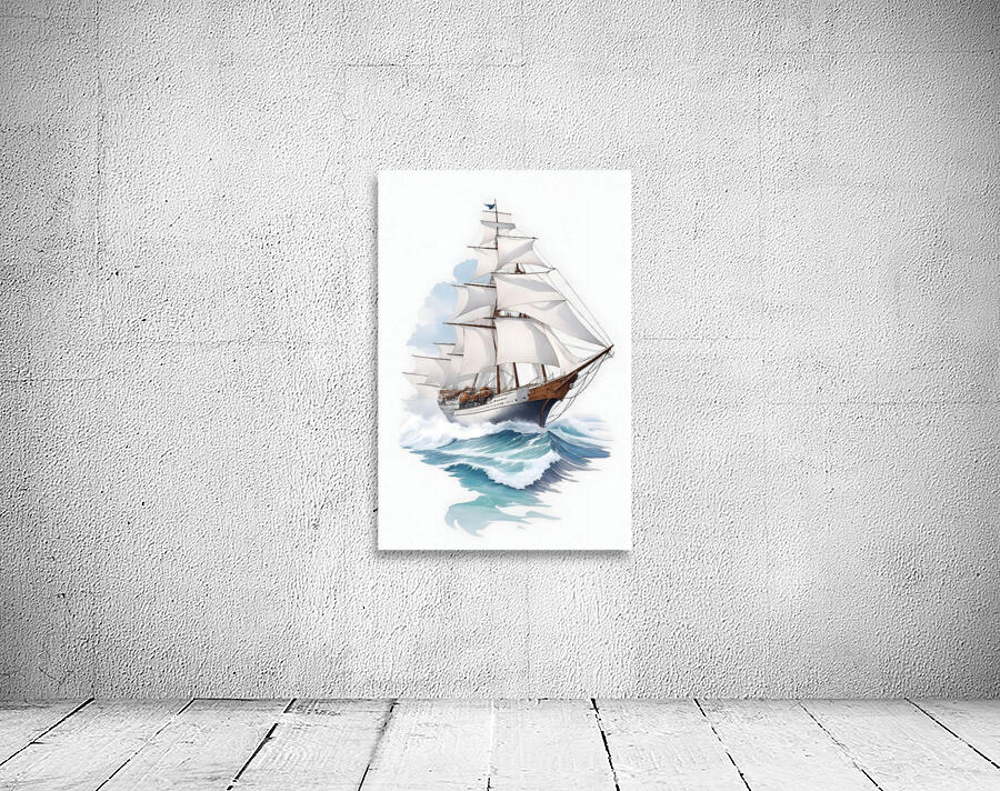 ship sail sea waves Wall Preview