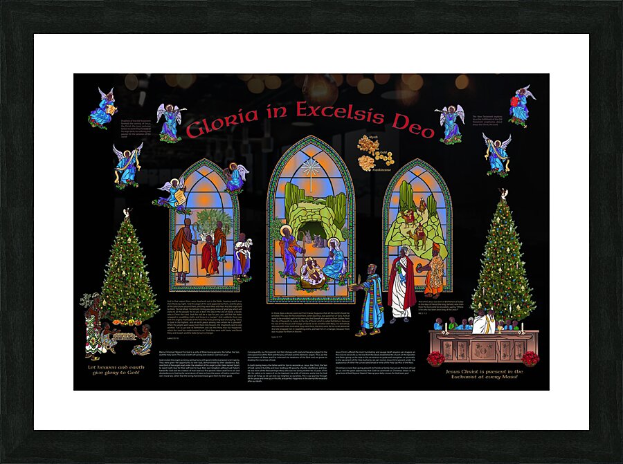 African Christmas Picture Frame print