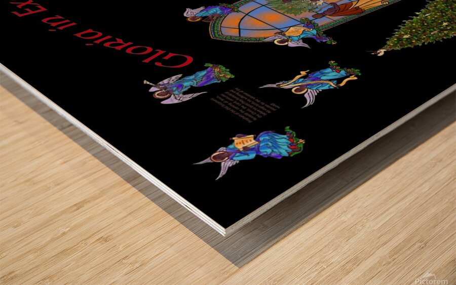 African Christmas Wood print