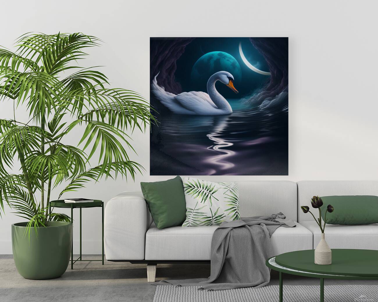 Midnight Swan Reproduction