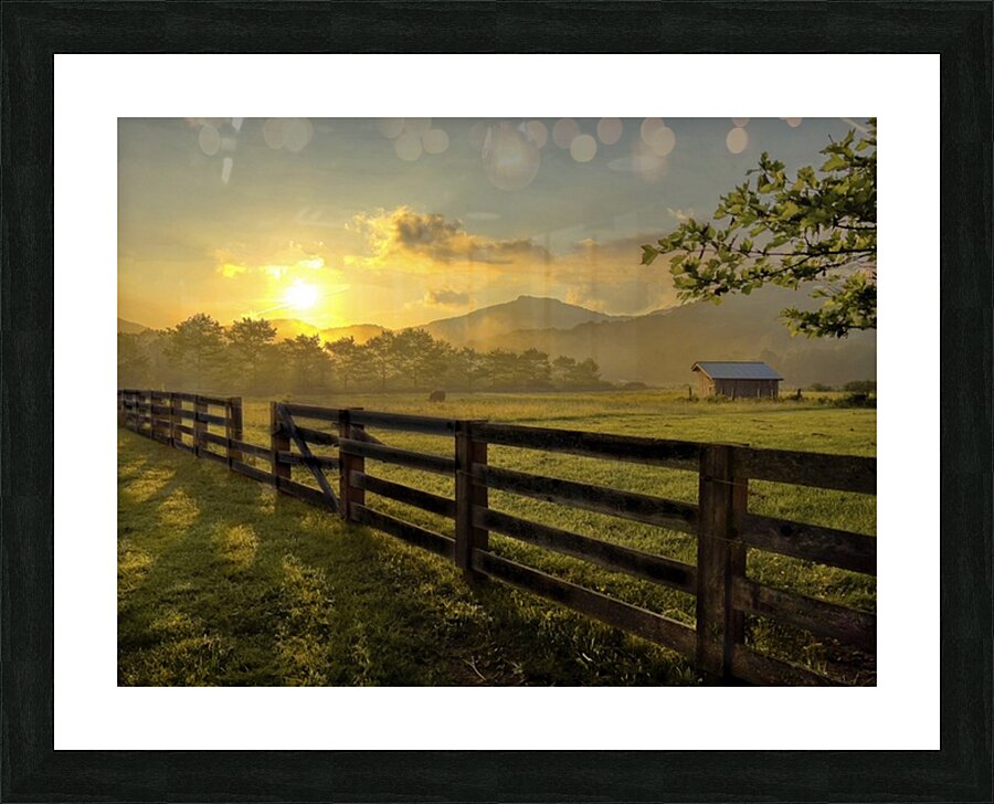 Sunrise Over The Farm Picture Frame print