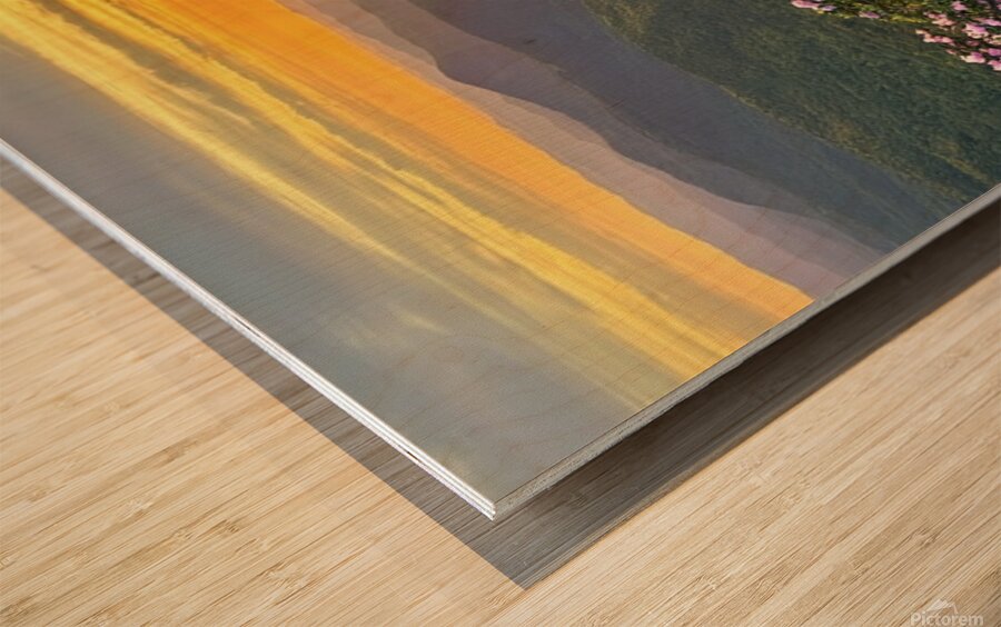 Sunrise over Linville Wilderness Wood print