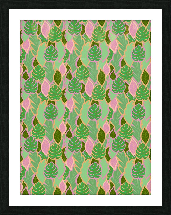 crowded leaves Picture Frame print