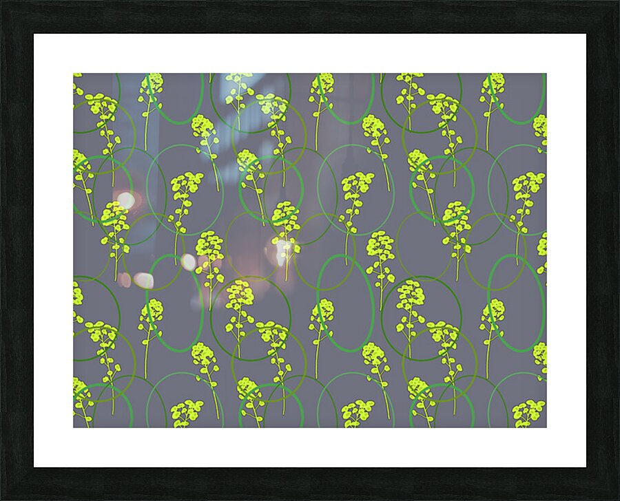 grey and green pattern Picture Frame print