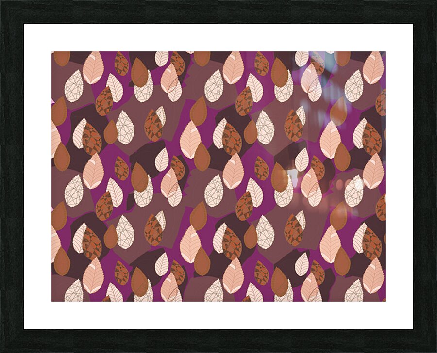 purple leaves Picture Frame print