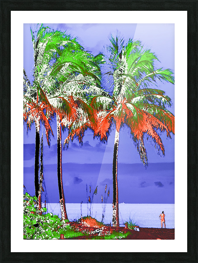 Electric Palm Picture Frame print