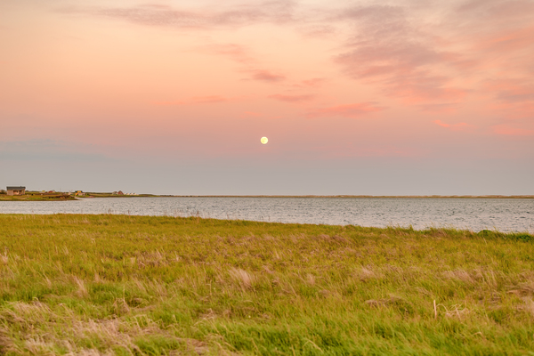 Isle De Madeleine moonrise at sunset Digital Download
