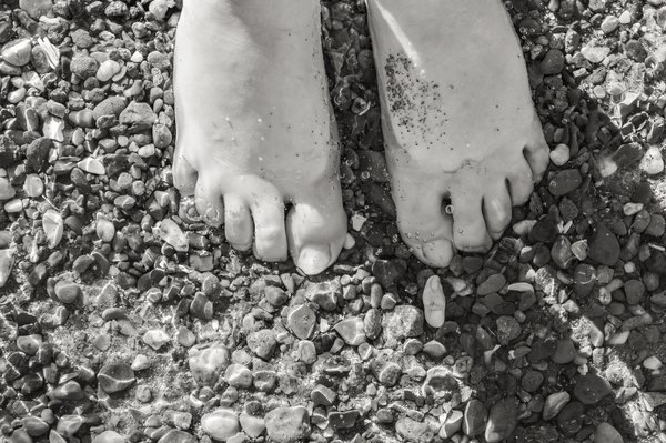 Toes in the Water BW Digital Download