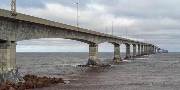 Confederation bridge wide view cloudy Digital Download