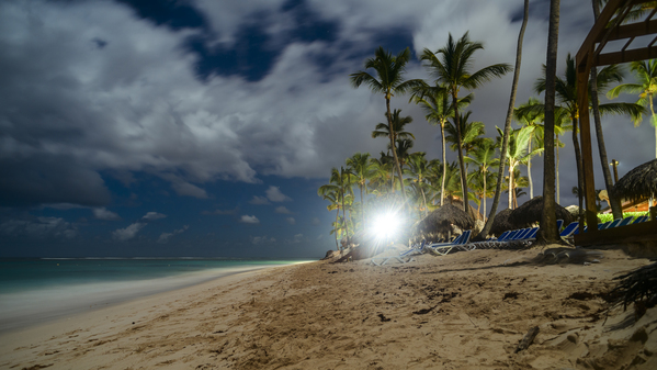Resort beach at night Digital Download