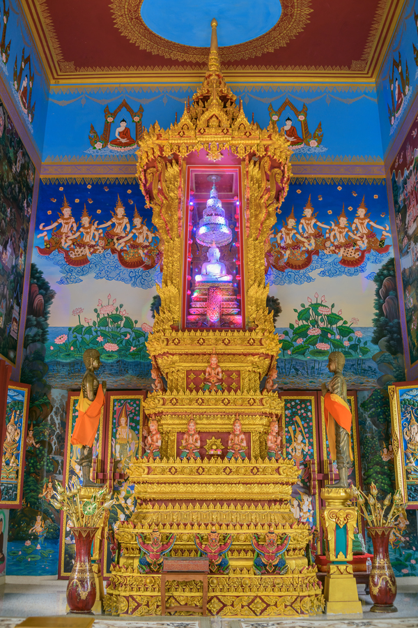 Interior of a temple at Wat Khao Rang temple Digital Download