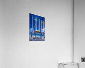 palmtrees beach night Acrylic Print