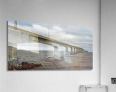 Confederation bridge wide view cloudy Acrylic Print