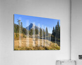 Banff Bow river banks mountains 2-8 Acrylic Print