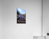 Banff Train Tracks with sun Impression acrylique