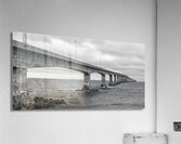 Confederation bridge in black and white wide view PEI Acrylic Print
