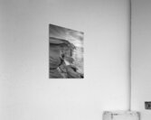 Iles De La Madeleine cliffs black and white Acrylic Print