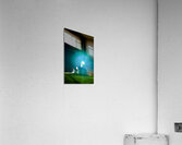 Wood island lighthouse PEI night with moon rise Acrylic Print