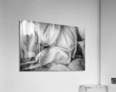 Wet Jungle Leaves closeup BW Acrylic Print