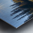 Banff train tracks with sun mountains 3 Impression metal