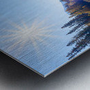 Banff Train Tracks with sun Impression metal