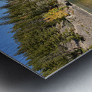 Banff Bow River shore and mountains Metal print