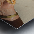 Starfish in womans hands Impression metal