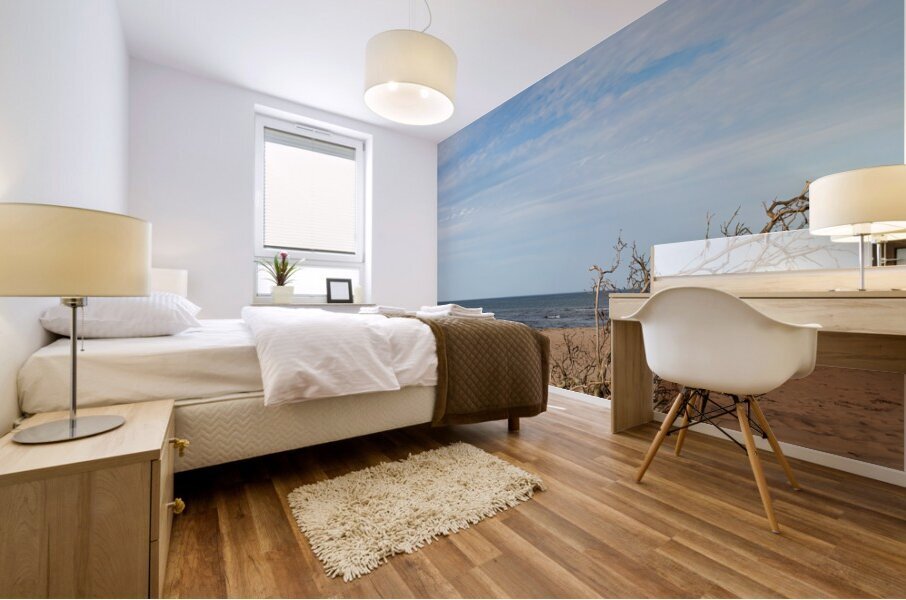 Greenwich beach driftwood art 4 Mural print