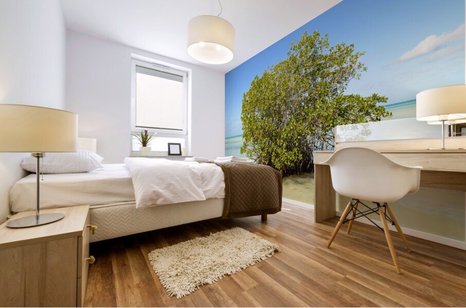 Mangrove on Cuban beach 2 Impression murale